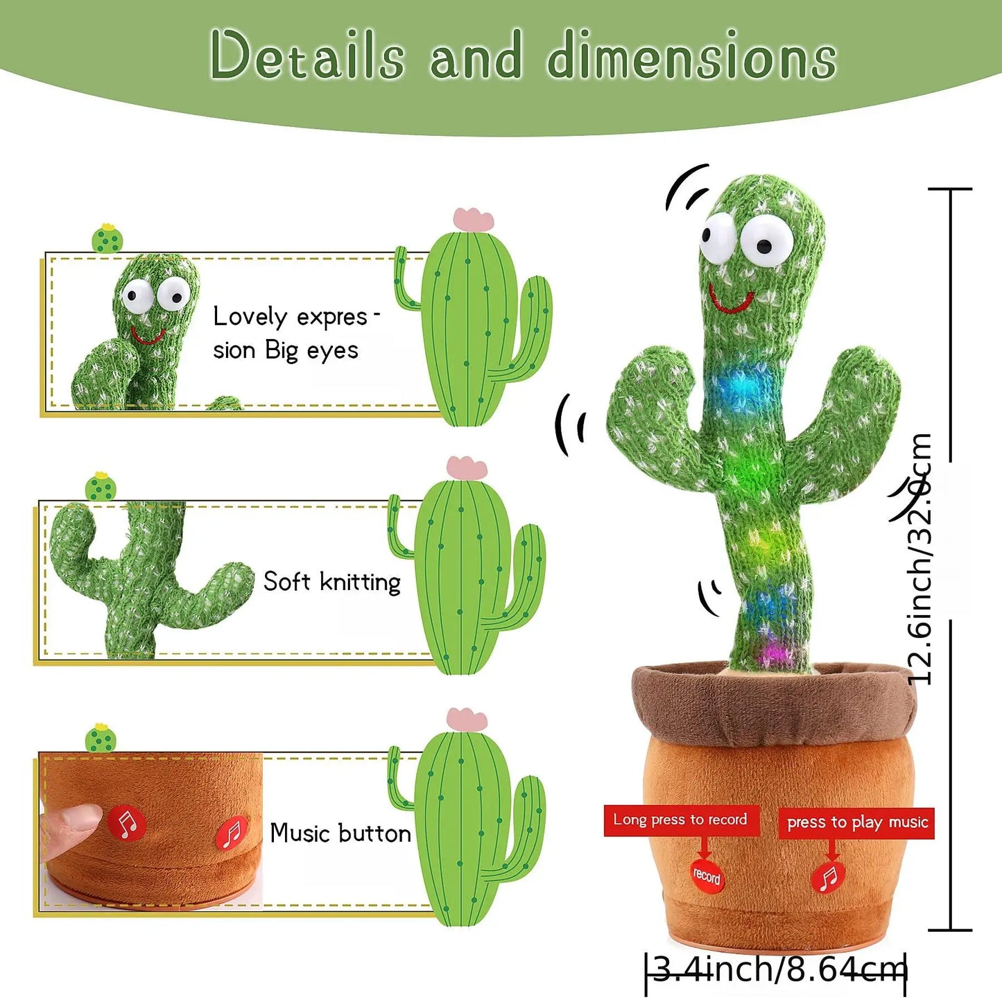 LUXEORASTORE™-Cacto Dancing Cactus Plush Toy