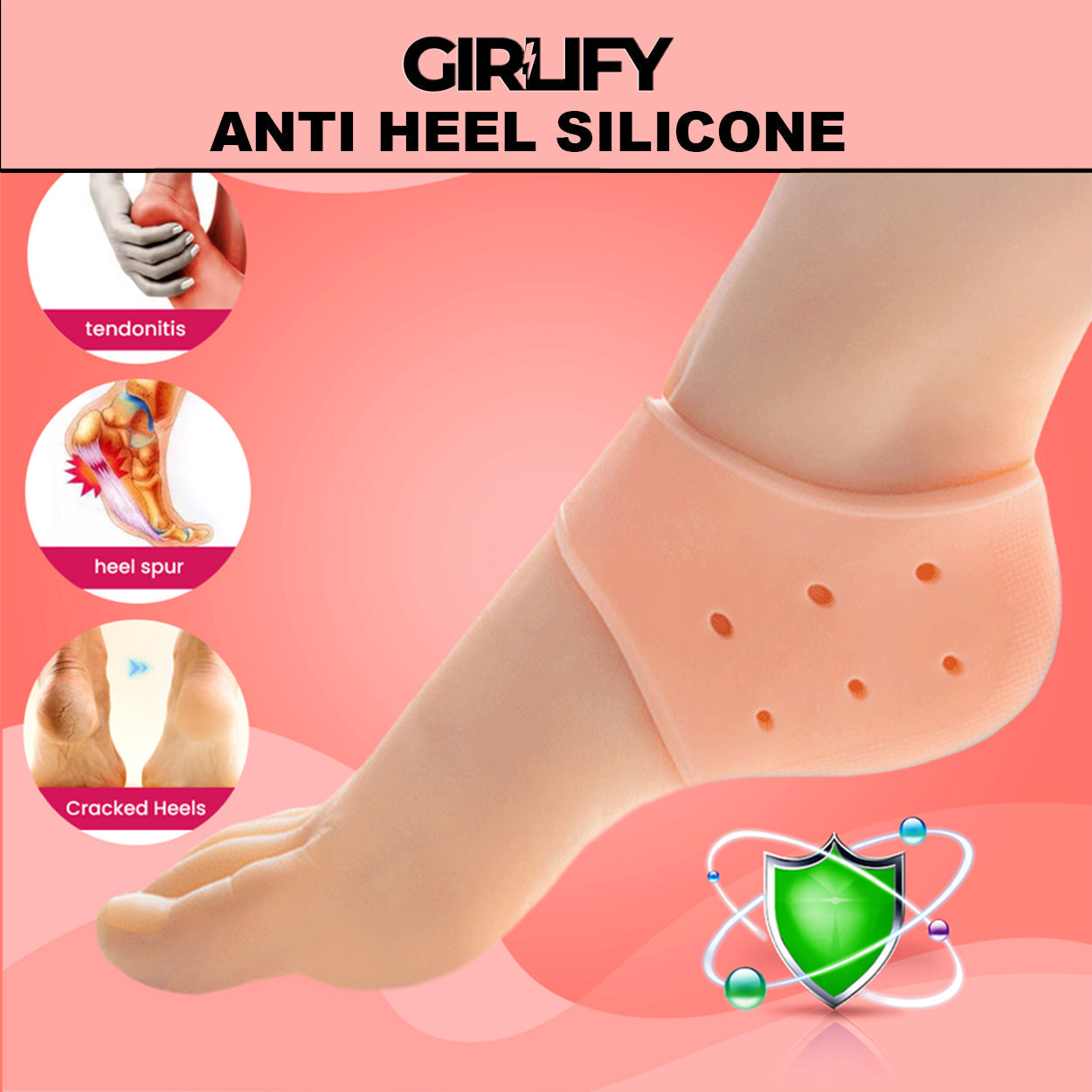 LUXEORASTORE™-Silicone Heel Protectors for Cracked Heels, Heel Spurs, Plantar Fasciitis